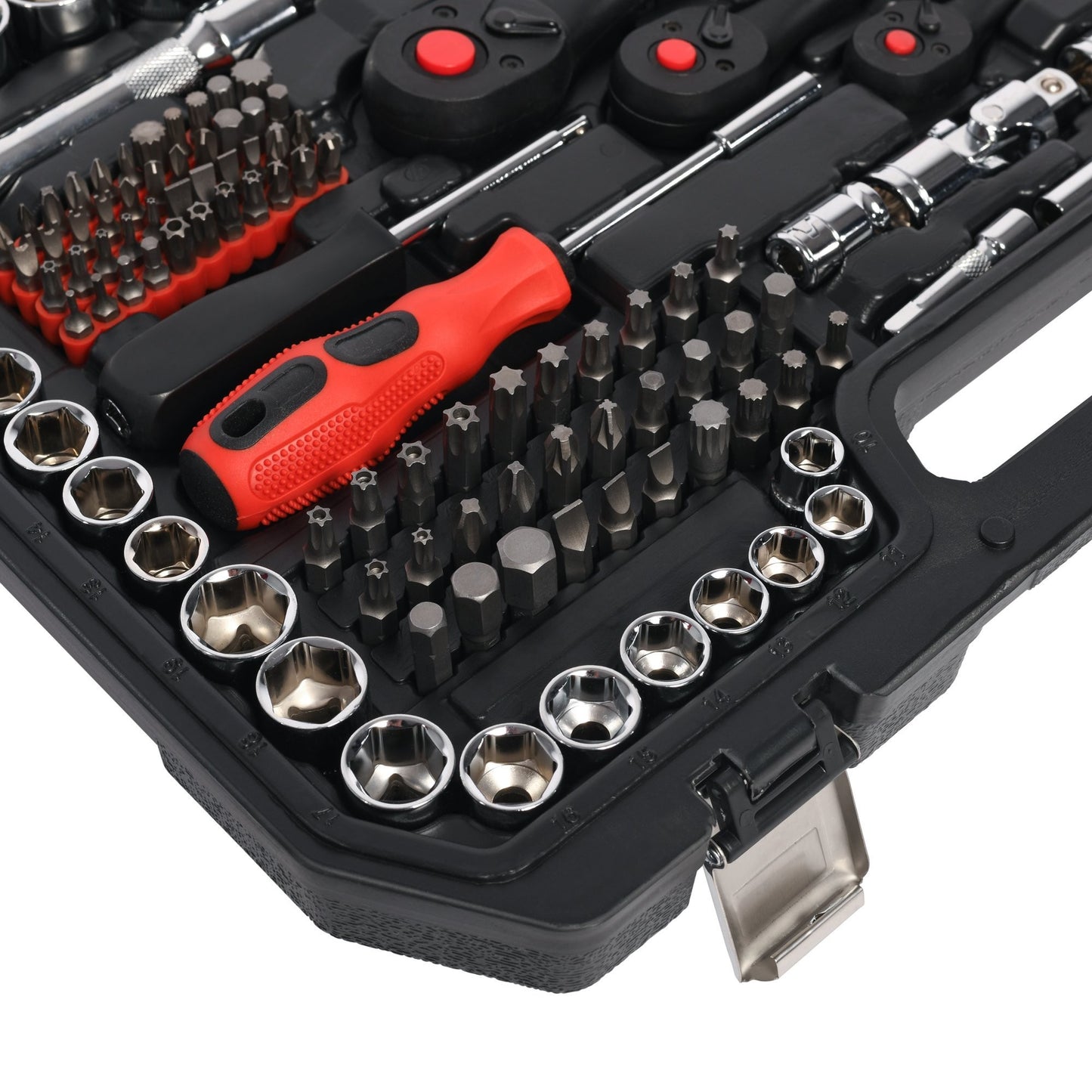 215 Piece Professional Socket Set - 1/2" 3/8" 1/4" DR / Spanners / Torx + More