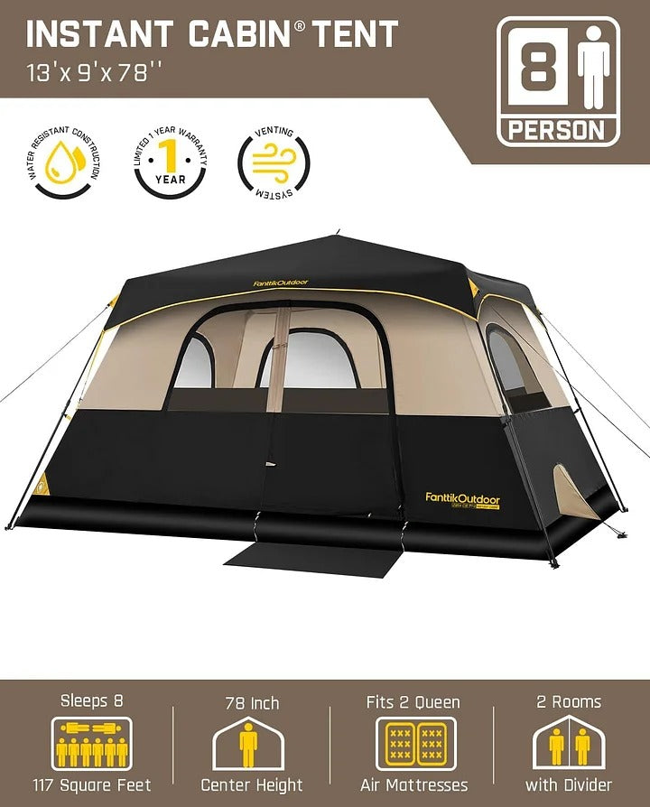 Camping Tent 4/6/8/10 Person Instant Cabin Tent