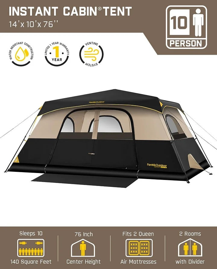 Camping Tent 4/6/8/10 Person Instant Cabin Tent
