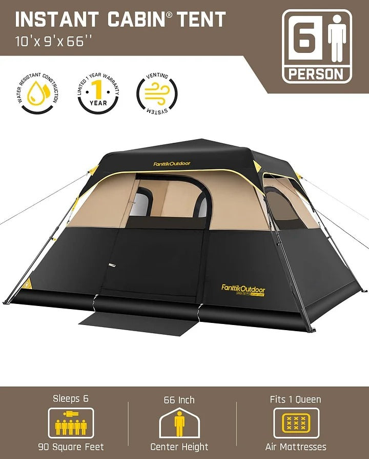 Camping Tent 4/6/8/10 Person Instant Cabin Tent