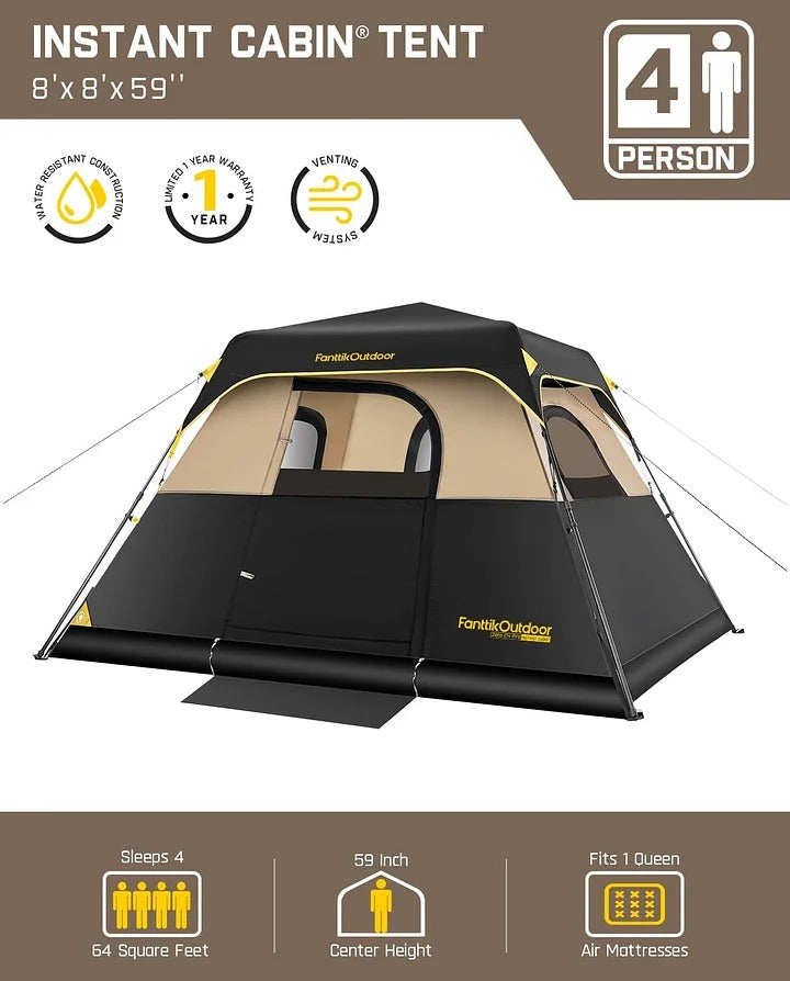 Camping Tent 4/6/8/10 Person Instant Cabin Tent