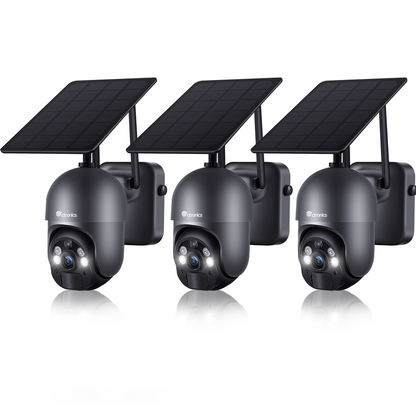 Ctronics 2.5K 4MP Security Cameras Wireless Outdoor WiFi Solar 10000mAh Battery Powered