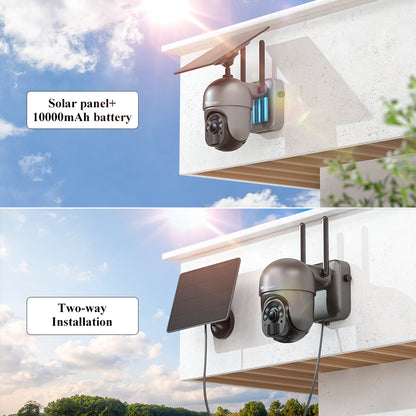 Ctronics 2.5K 4MP Security Cameras Wireless Outdoor WiFi Solar 10000mAh Battery Powered