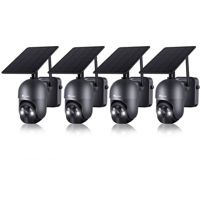 Ctronics 2.5K 4MP Security Cameras Wireless Outdoor WiFi Solar 10000mAh Battery Powered