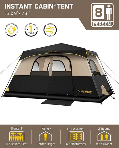 Camping Tent 4/6/8/10 Person Instant Cabin Tent
